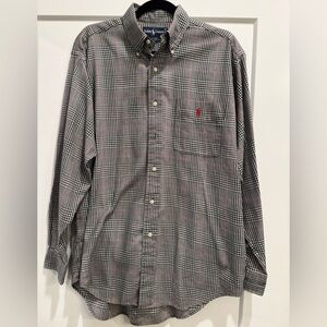 Ralph Lauren button down plaid shirt blaire fit 100% cotton